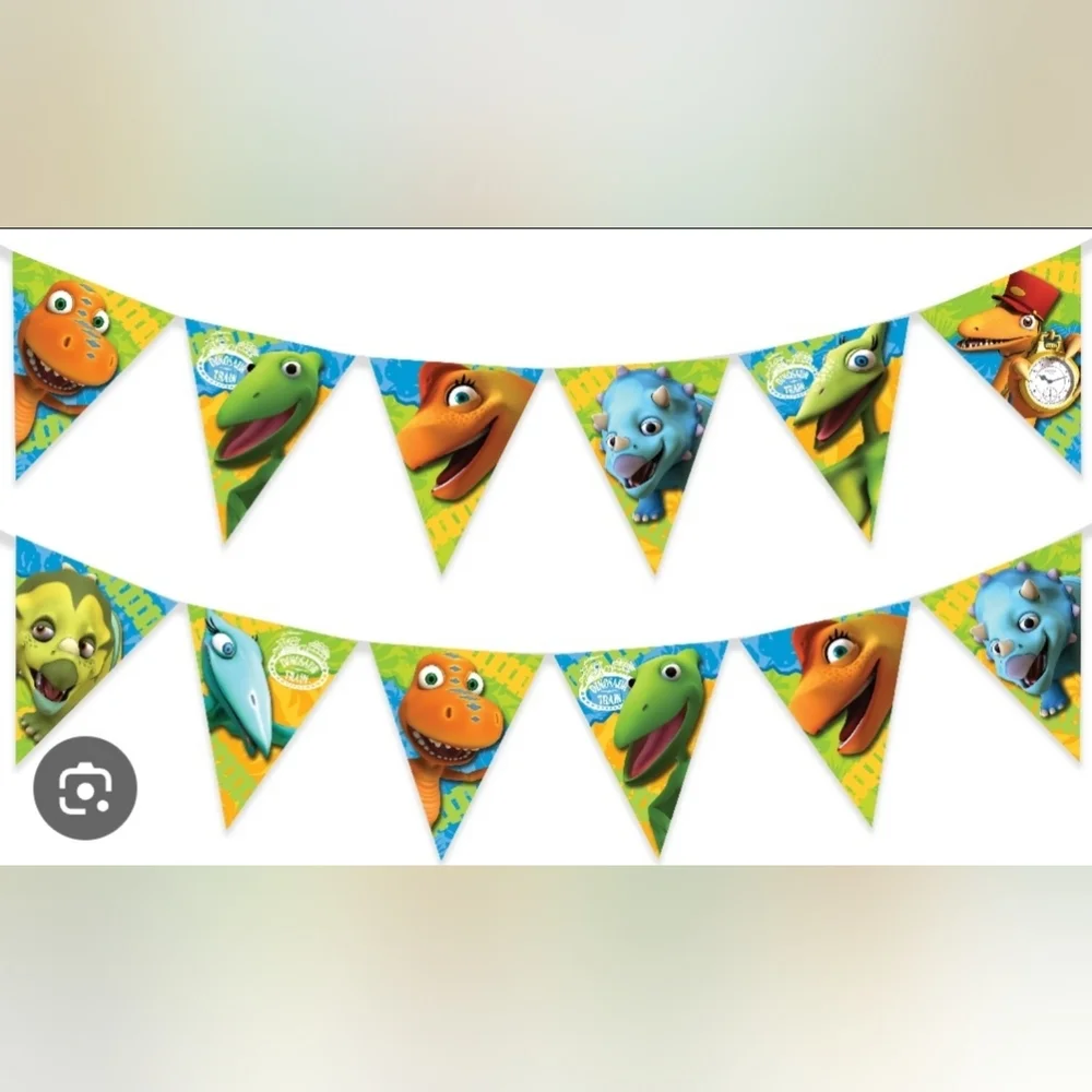 Dinosaur Cupcake Tower & Dinosaur Train Banner